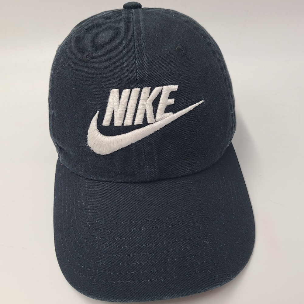 Nike Hat Strapback Black White Heritage86 Swoosh Logo S1ZE‎ Dad Cap Casual Men